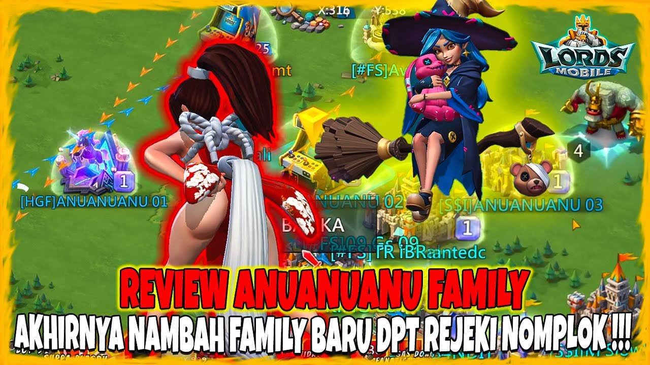 REVIEW ANUANUANU FAMILY AKHIRNYA NAMBAH MEMBER HASIL BERBURU !!! - Lords Mobile Indonesia