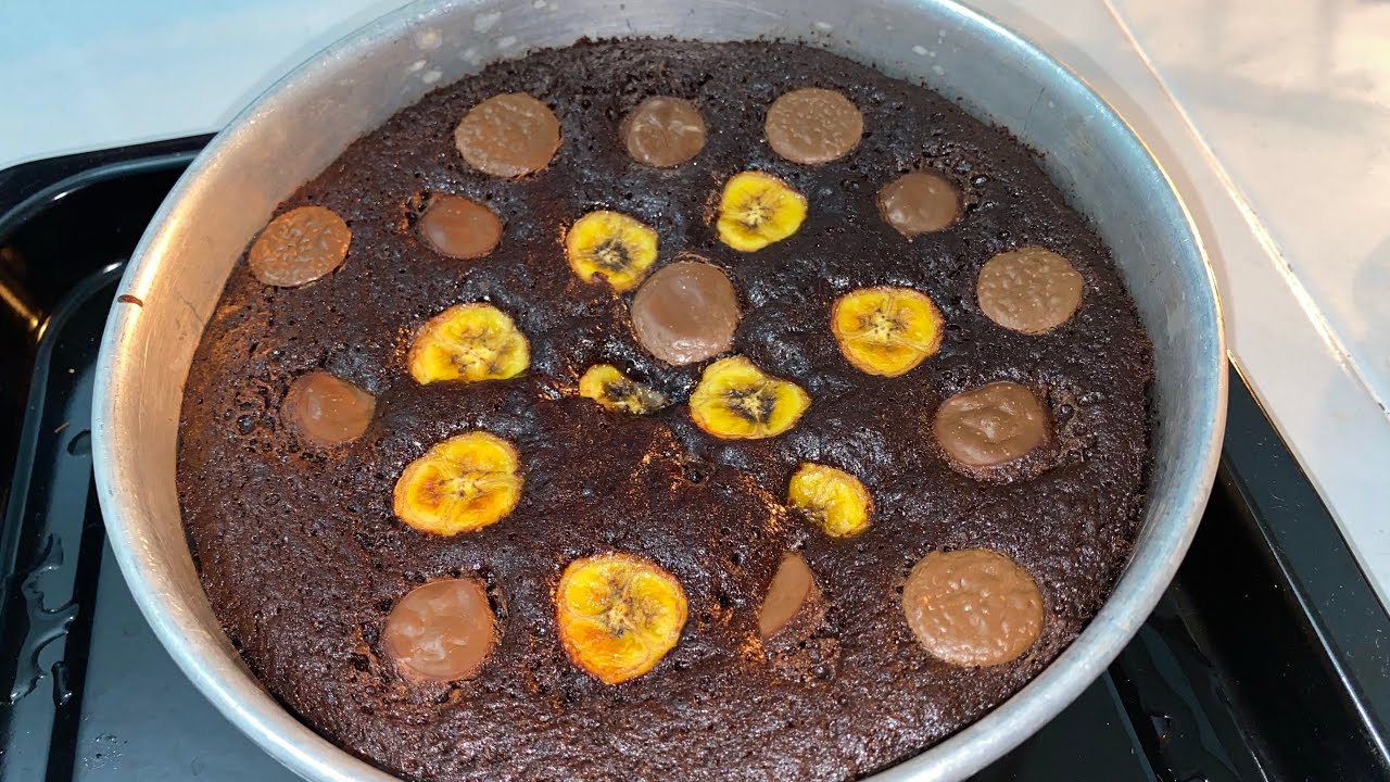 Kek Coklat Pisang Double Sedap | Resepi Niaga