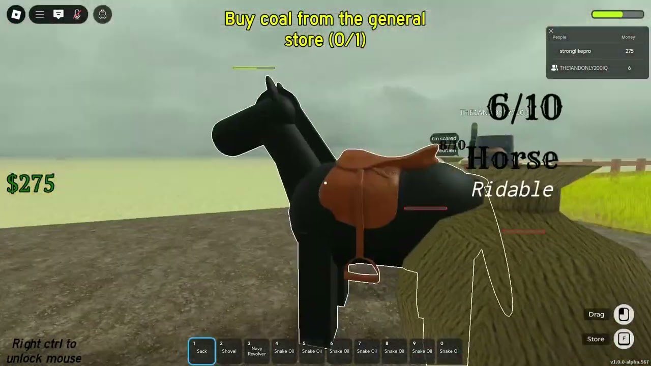 trying to the horse only challenge in deadrails be like