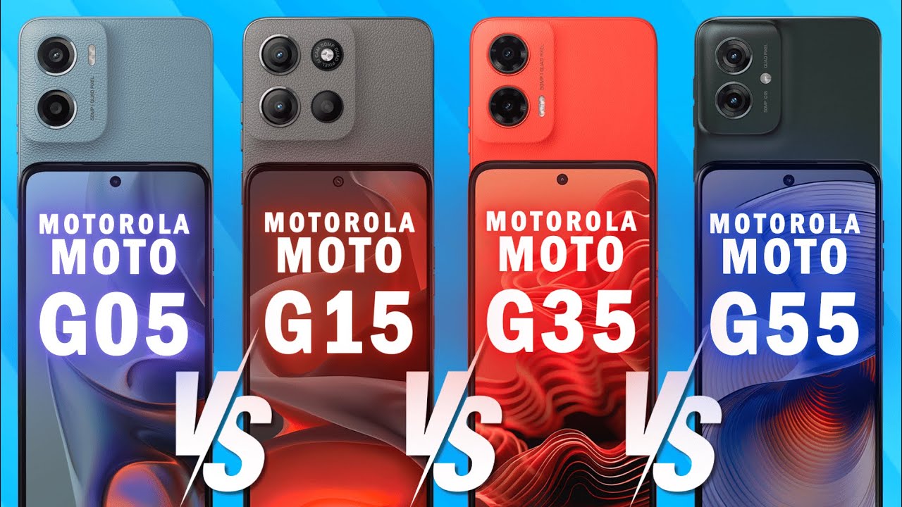 Motorola Moto G05 vs Moto G15 vs Moto G35 vs Moto G55 Comparativo