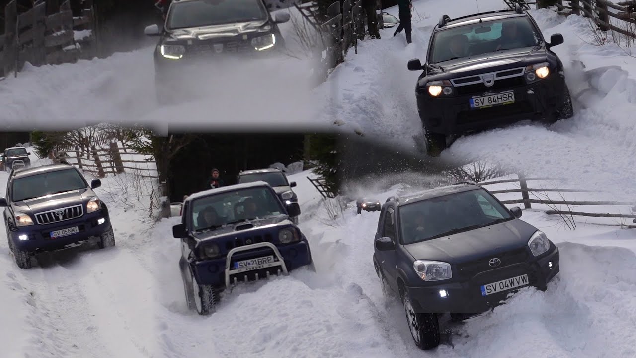 Duster vs Toyota Land Cruiser, Suzuki Jimny, Rav4, Duster 1 Snow Offroad