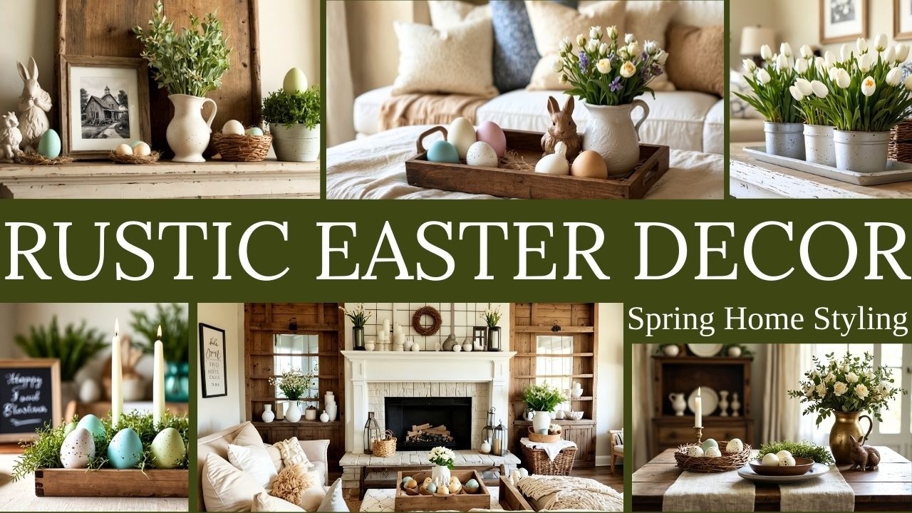 🌿 Modern Farmhouse Easter Decor Ideas 🐰 | Cozy & Chic Spring Home Styling