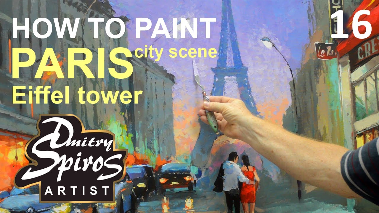 PARISIAN STORIES acrylic city scene with palette knife on canvas