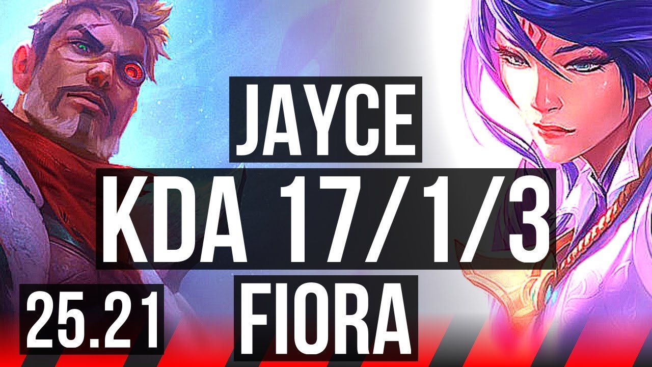 JAYCE vs FIORA (TOP) | 17/1/3, 11 solo kills, 58k DMG, Legendary | KR Master | 25.21