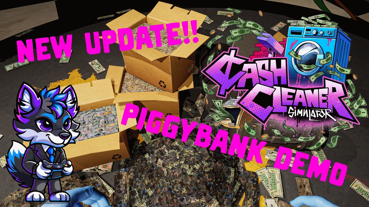 Cash Cleaner Simulator PiggyBank Demo - Part 2 - Spotting Counterfeit Bills!!! - #CashCleanerSim