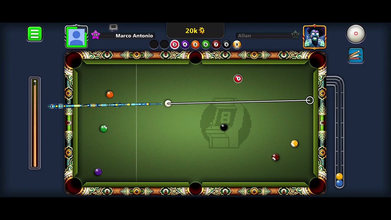 Billar juego sin guía casi llego al millón de fichas 😎😎😎🤩