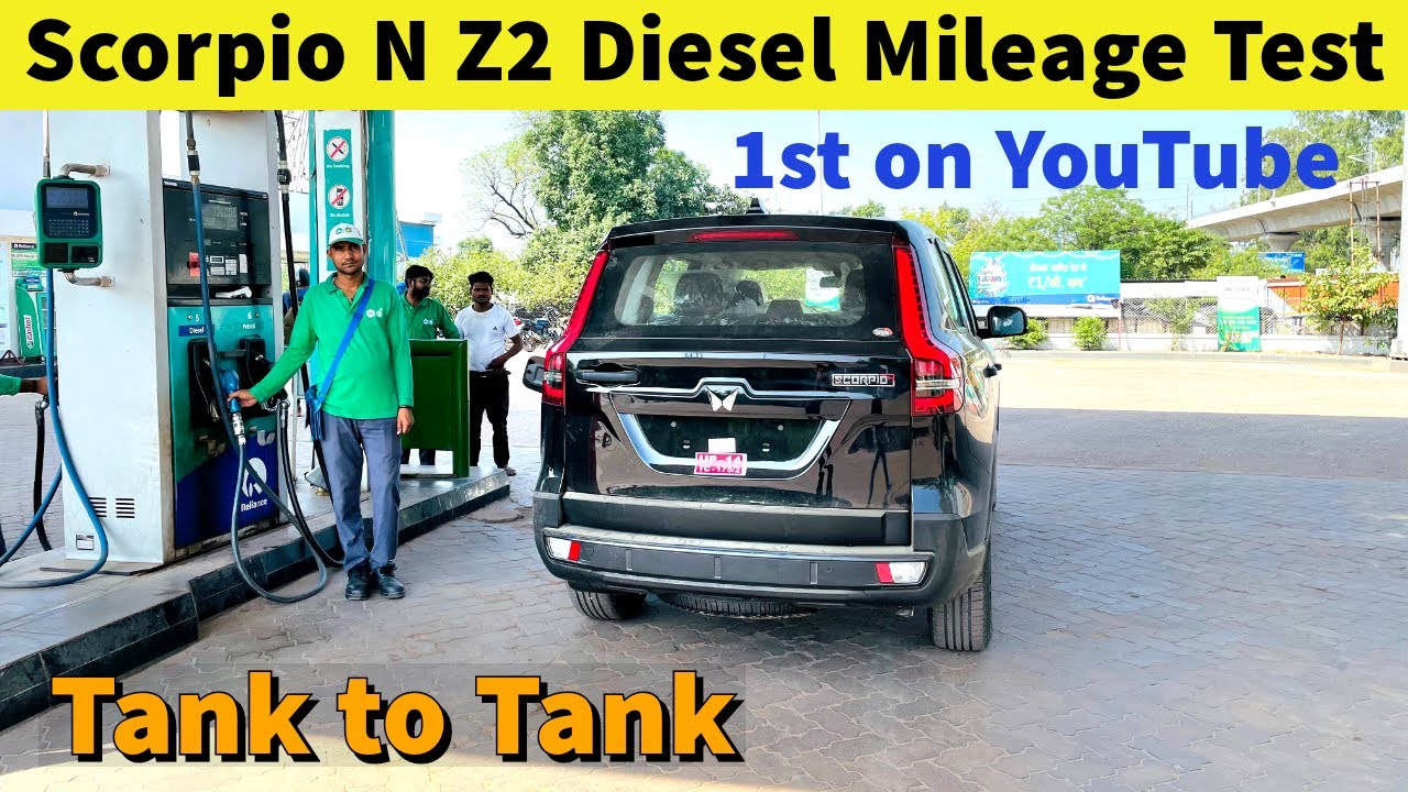 Mahindra Scorpio N Z2 Diesel Base Model Tank to Tank Mileage Test bs6 phase 2
