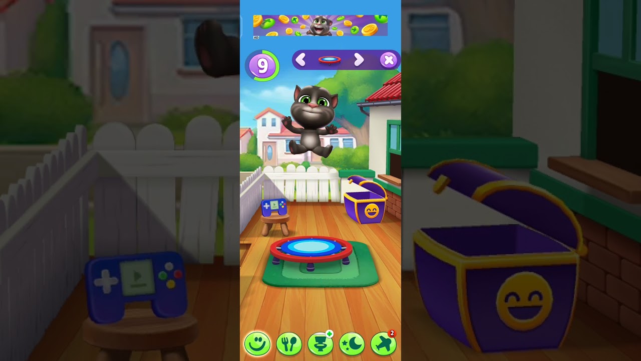 Talking Tom 2 😻 eating time 🥨🥨 & attend toilet 🚽 new Android version.. 004... game play 