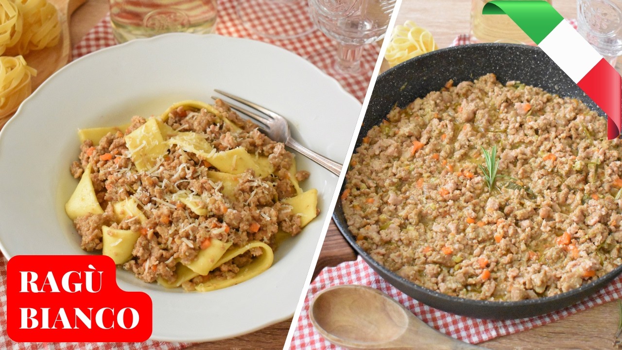 RAGU' BIANCO - kremowy sos mięsny do makaronu z Bolonii - przepis krok po kroku 🍝 | Włochy od kuchni