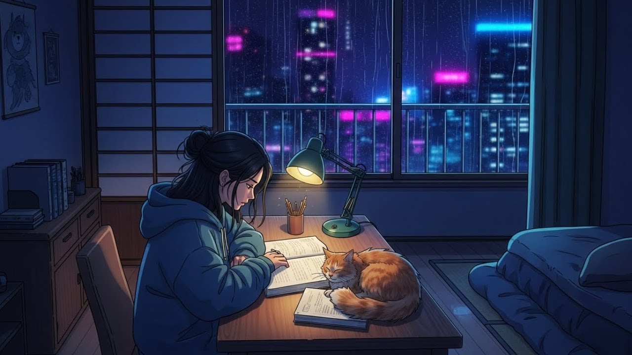 Midnight Thoughts 🌙 Lofi Hip Hop Mix for Studying, Relaxing & Sleepless Nights 🔮