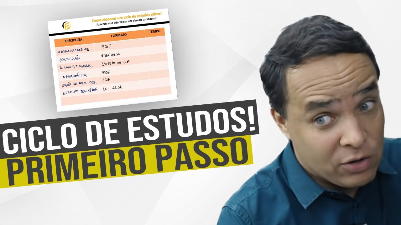 O CICLO DE ESTUDOS é o primeiro passo para sonhar com a APROVAÇÃO | PILAR 01/15