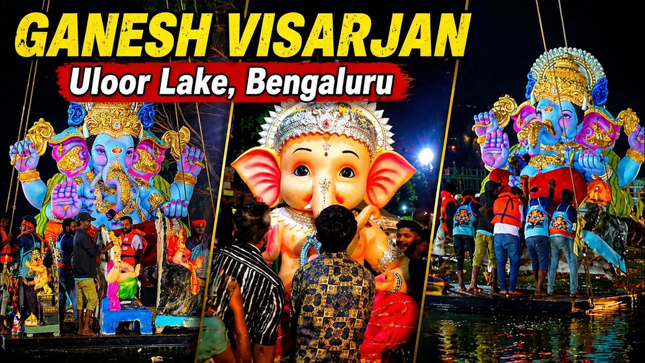 Grand Uloor Lake Ganesh Visarjan 2025 | Bengaluru’s Final & Biggest Immersion Day!