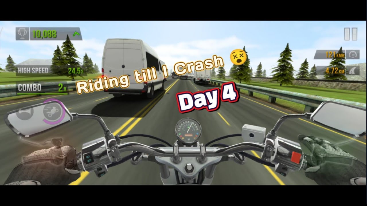 Riding Bike in Traffic Rider Untill I Crash Day 4 - Traffic Rider Gameplay 