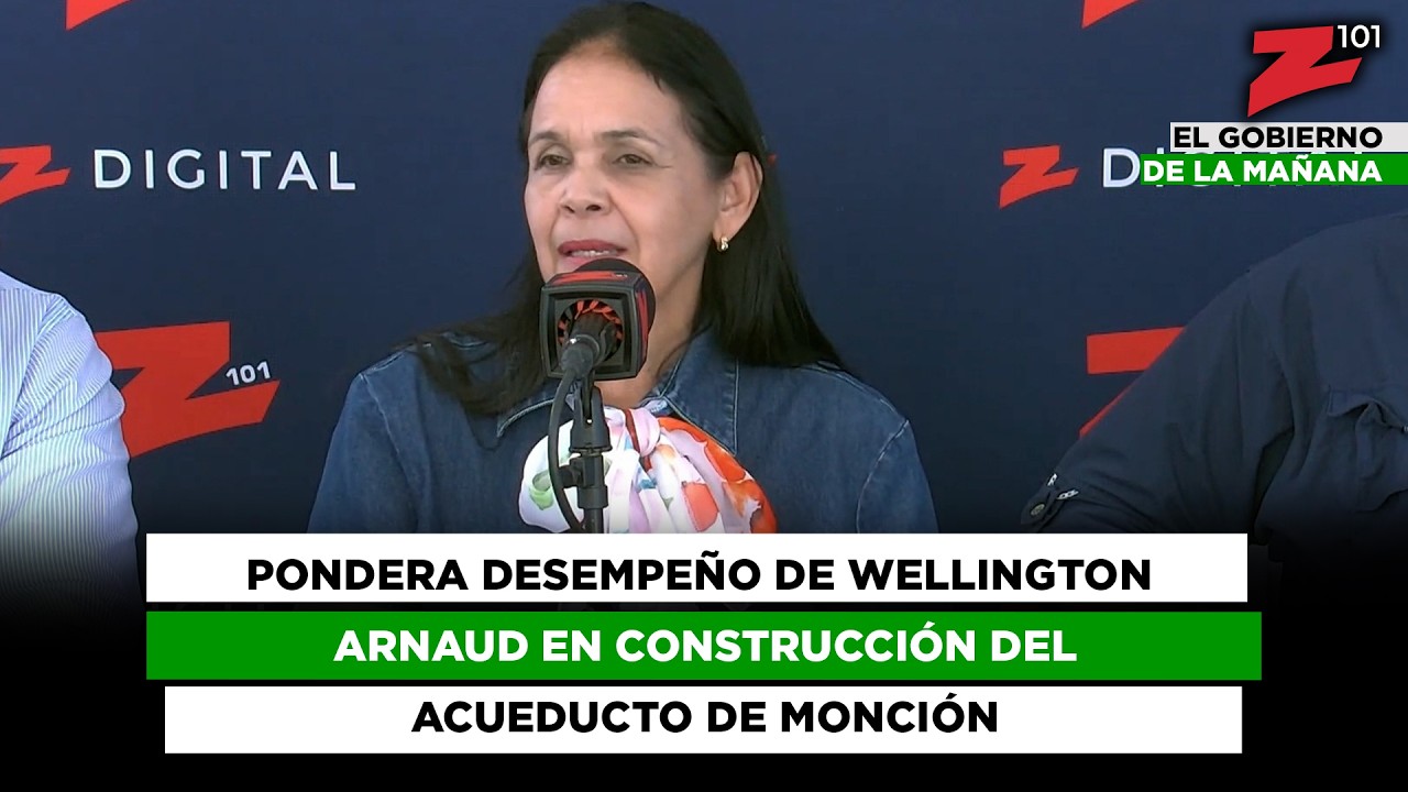 Ana Sánchez pondera desempeño de Wellington Arnaud en construcción del acueducto de Monción
