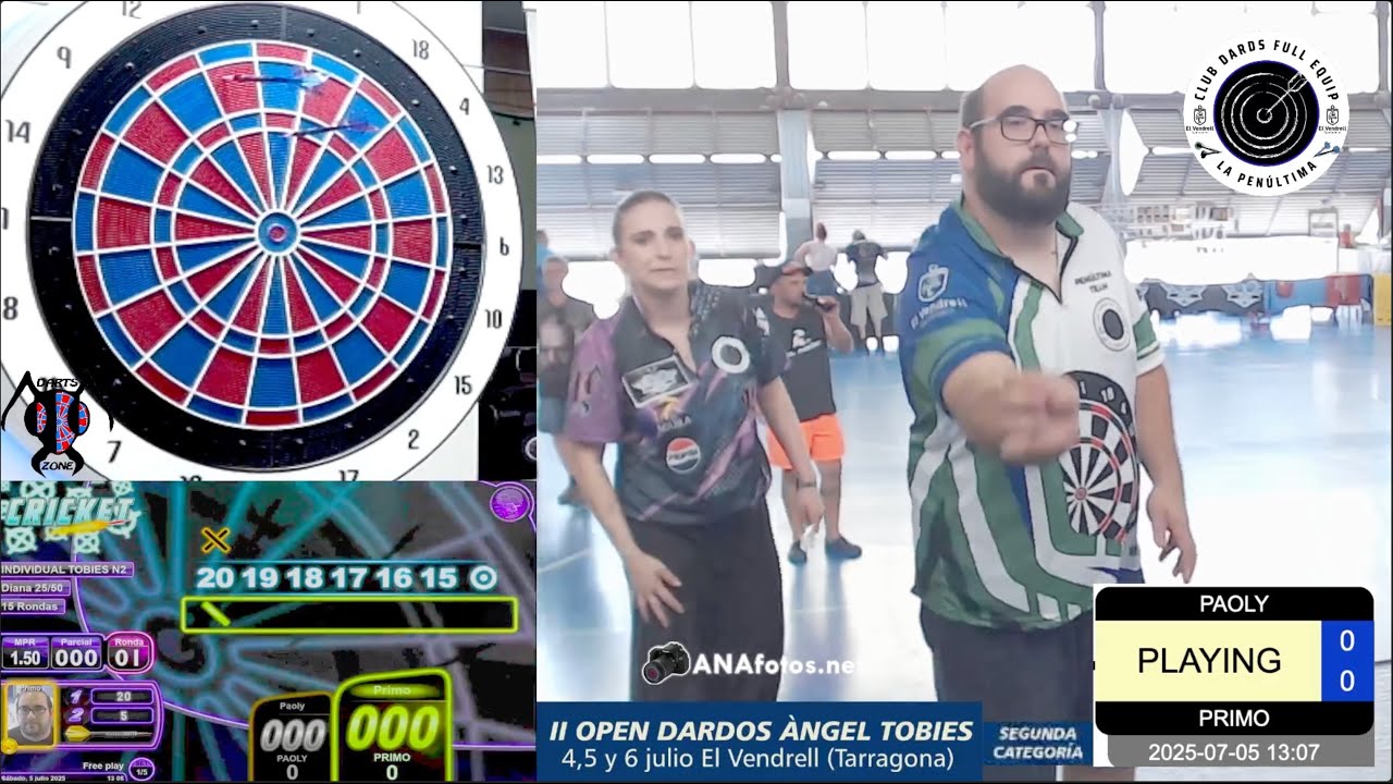 II OPEN de dardos ÀNGEL TOBIES - Individual nivel 2 - PAOLI vs PRIMO