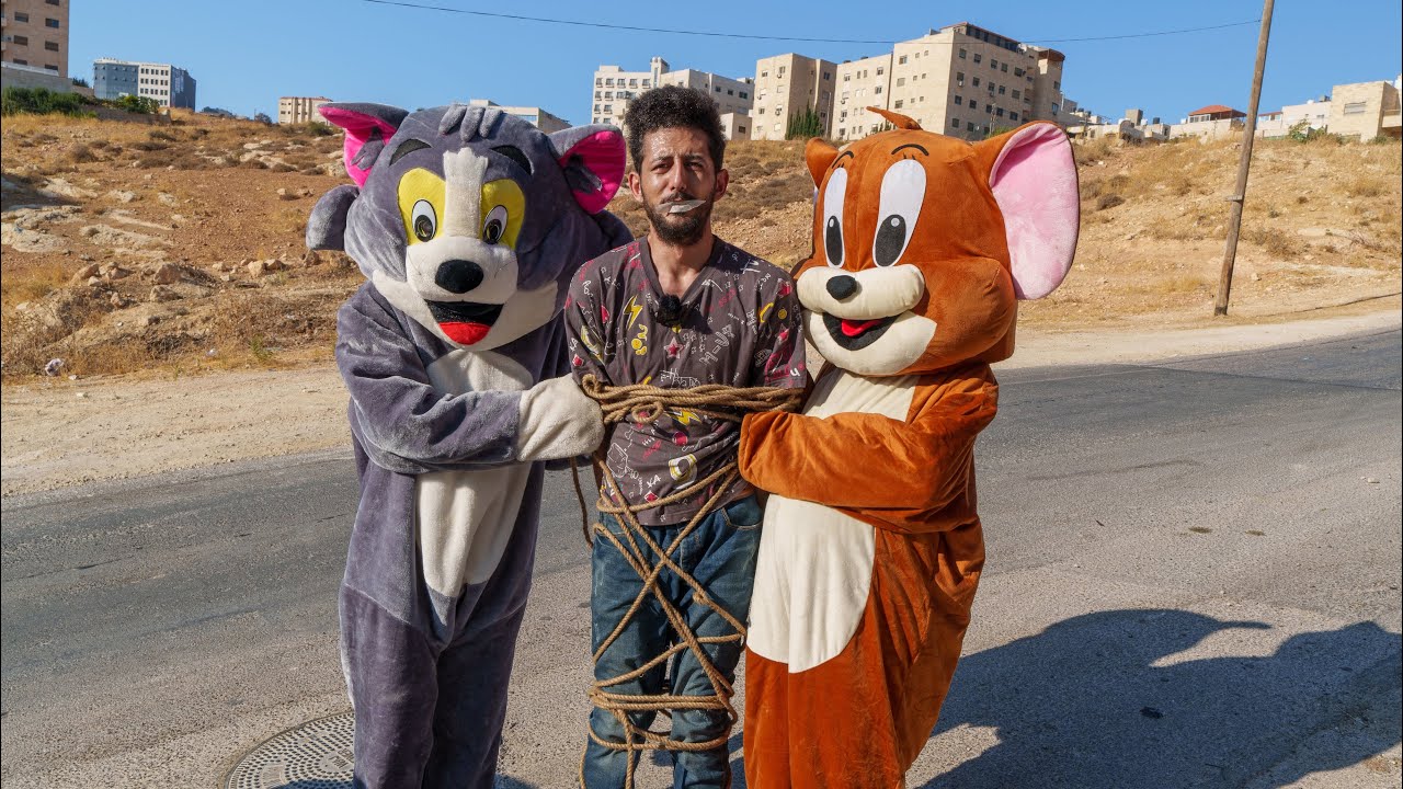 توم وجيري ربطو ايمن تيوبر وبعثوة الى مكان غامض شوفو ايش عملت رحمة !!