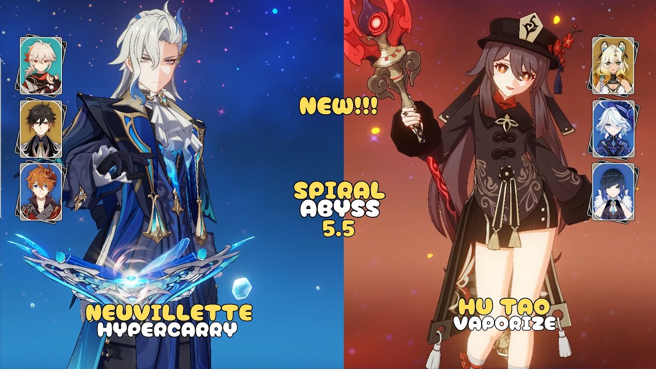 C3 Neuvillette Hypercarry & C0 Hu Tao Vaporize / ABYSS 5.5 / Floor 12 - 9⭐ / Genshin Impact