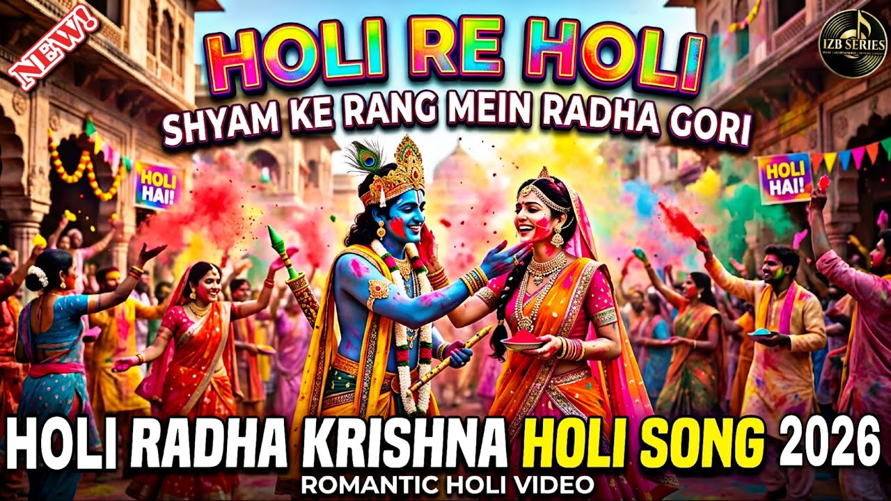 Holi Re Holi 2026 🎨 | Shyam Ke Rang Mein Radha Gori | Romantic Radha Krishna Holi Song/2026