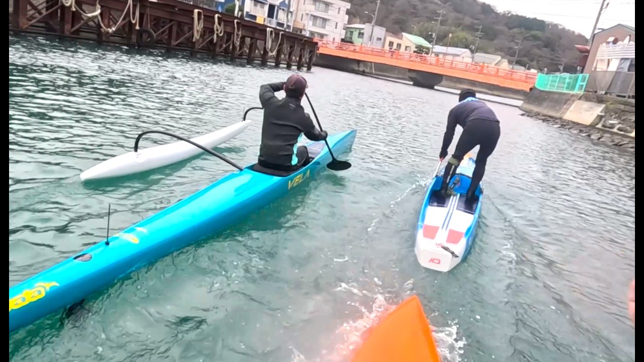 [極寒4℃ 強風8m] 無心で1kmインターバルx4 SUPトレーニング EVERREADY