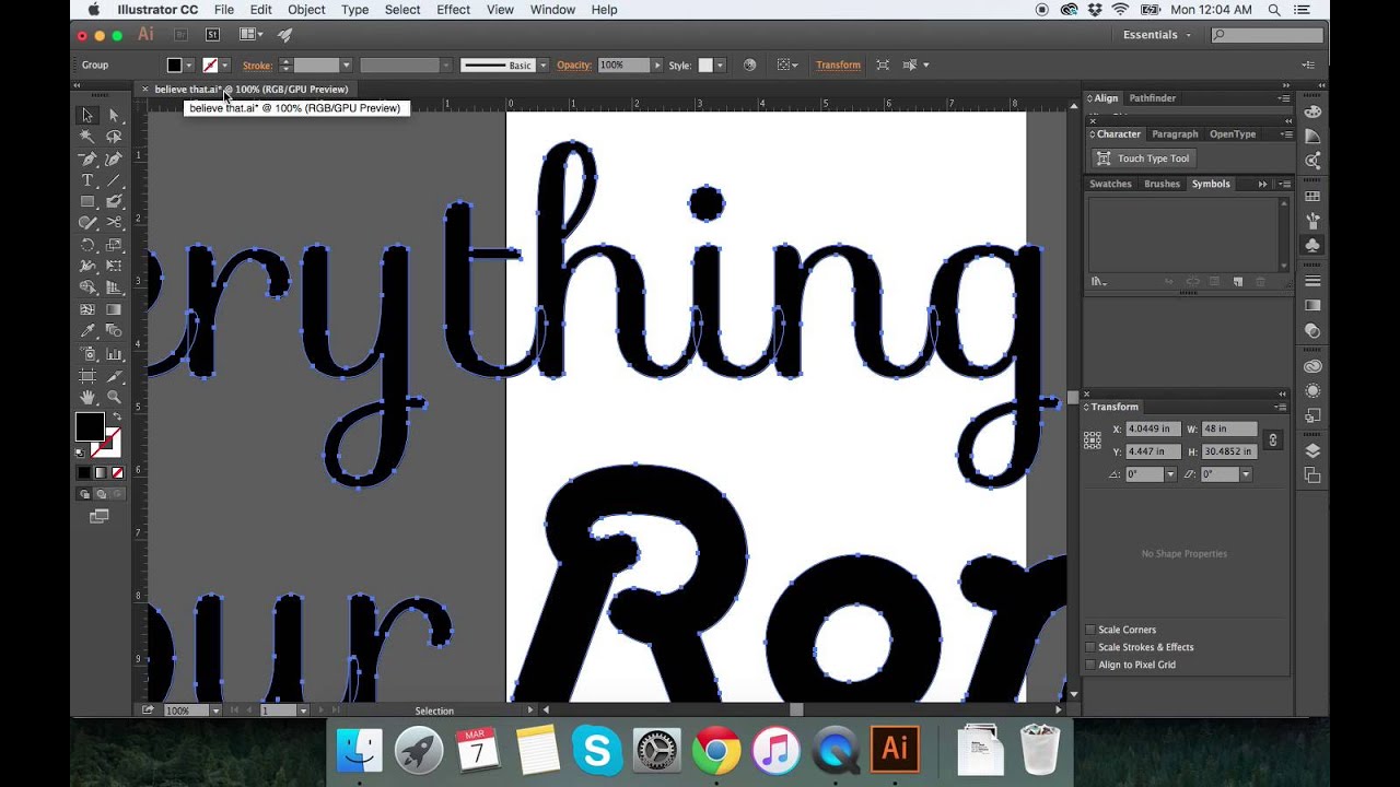 Sizing designs in Illustrator