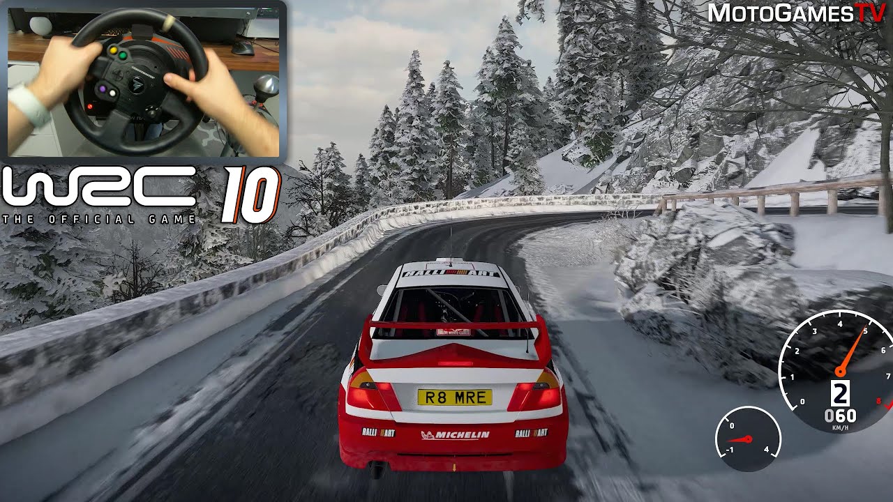 WRC 10 - Mitsubishi Lancer Evo V 1998 at Monte Carlo | Thrustmaster TS-XW Gameplay