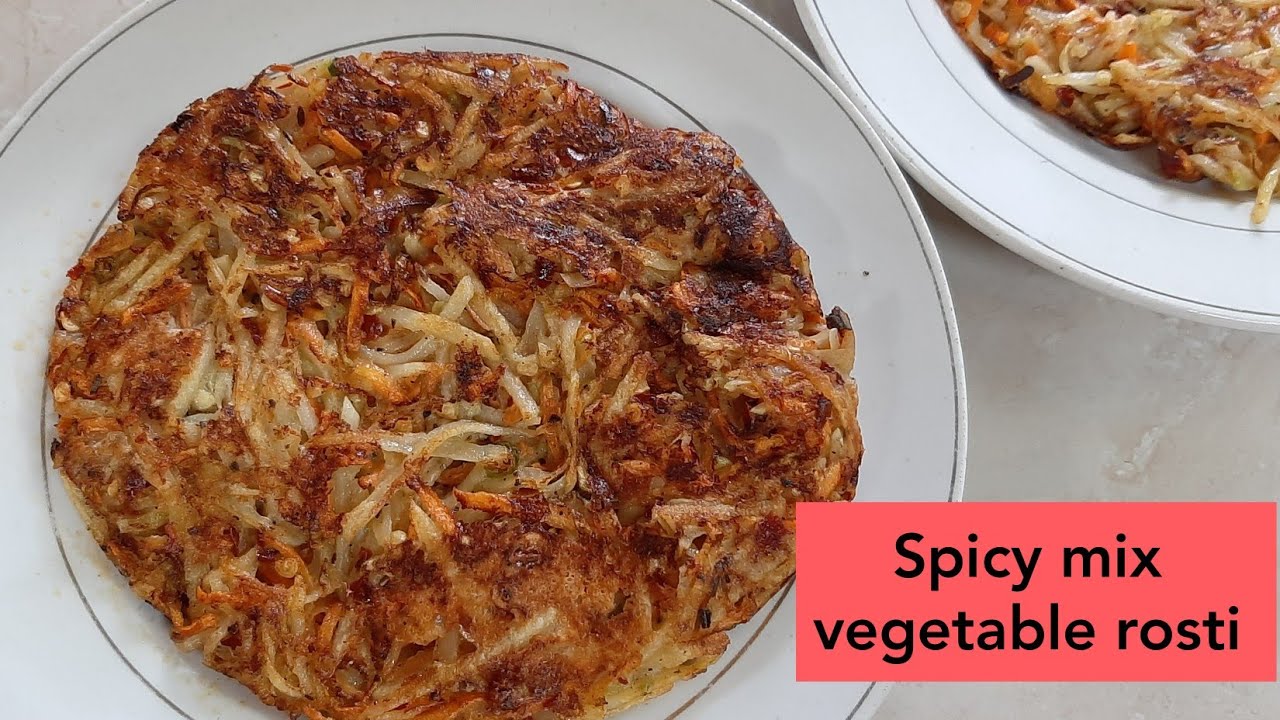 Spicy Mix Vegetable Rosti / Enjoy Indian style spicy cheesy rosti fro breakfast or brunch