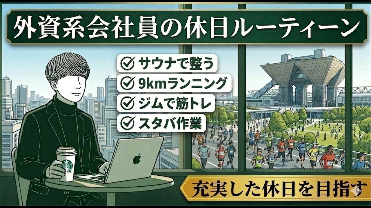 【生産的な休日】朝散歩/副業/勉強/筋トレ/ランニングを休日にこなしまくる外資系会社員(31歳)の休日ルーティーン #124