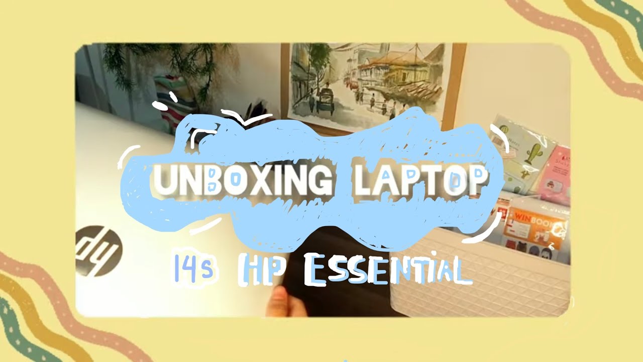HP 14 essential laptop unboxing (setting up + accessories) | unboxing with me | part 1