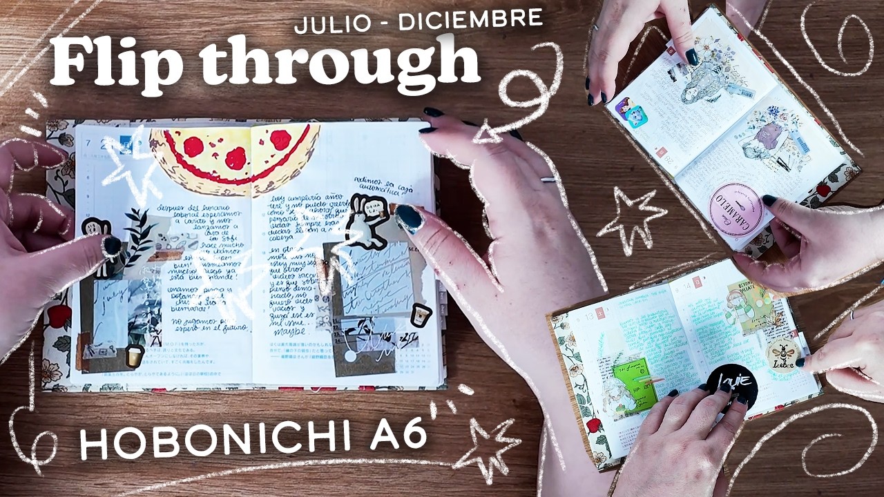 Así se ve mi journal, la segunda mitad de Hobonichi A6 lleno