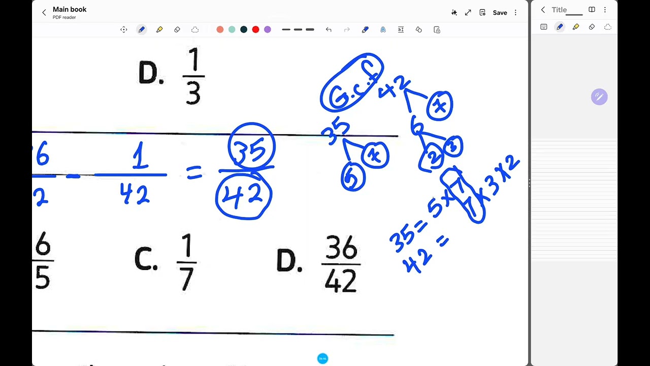 Primary 5 | multiple choice elmoaser page 35 | 2nd Term 