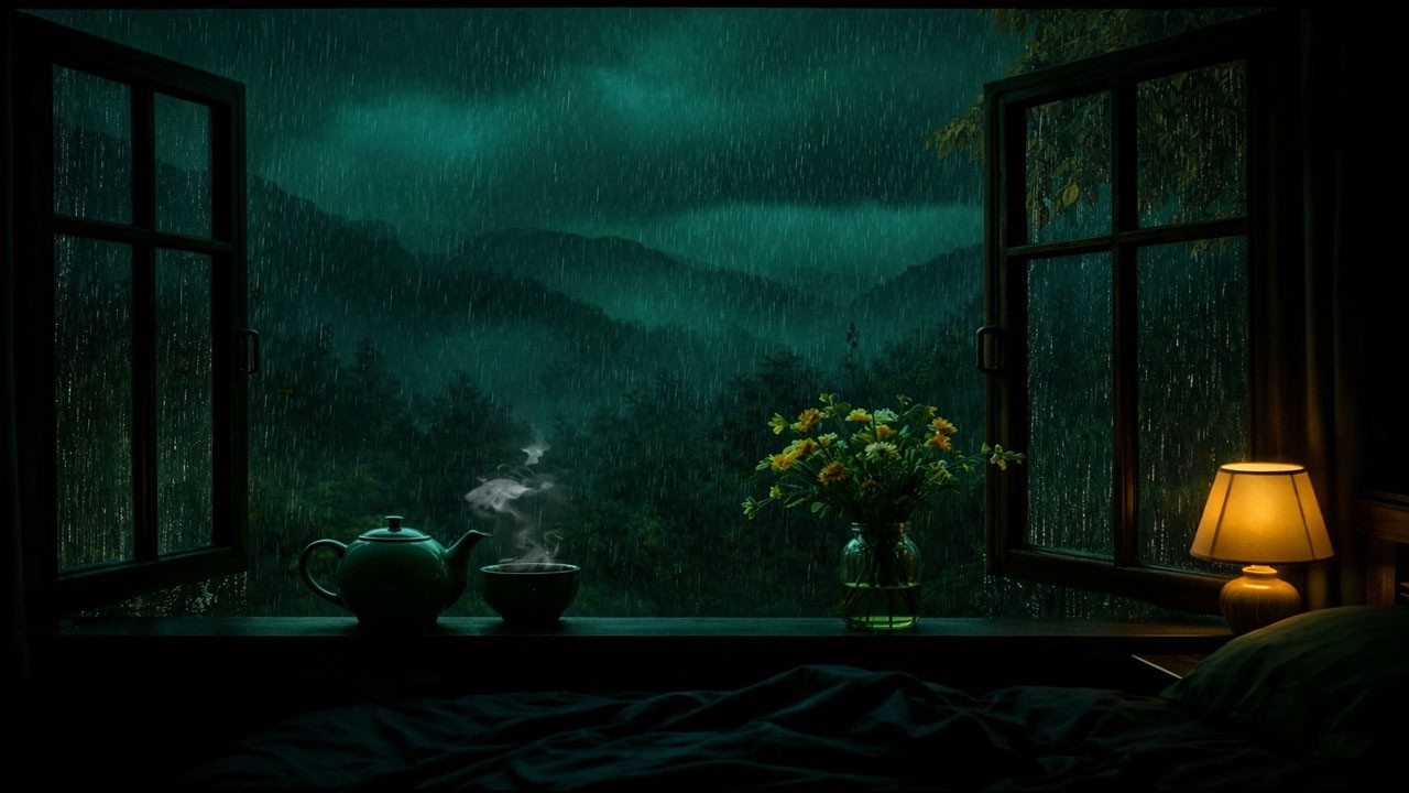 Peaceful Rain in Outside the Window | Sounds to Help You Relieve Stress and Sleep Well 😴