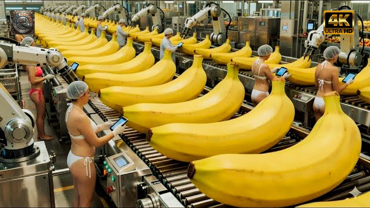 Inside a Modern Banana Processing Plant: From Whole Bananas to Crispy Dried Pieces (Full Process)