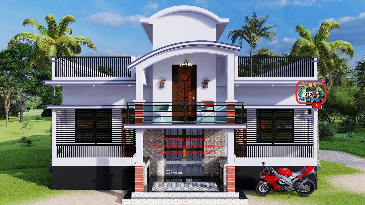 খুবই কম খরচে খুবই সুন্দর ৪ বেডরুমের আধুনিক বাড়ির ডিজাইন। 4 bedroom house design। barir design। home