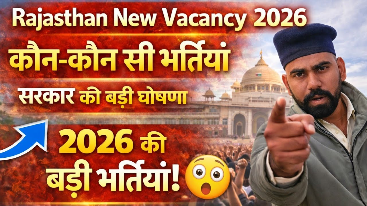 Rajasthan New Vacancy 2026 🔥 | कौन-कौन सी भर्तियाँ आएंगी? | सरकार की बड़ी घोषणा
