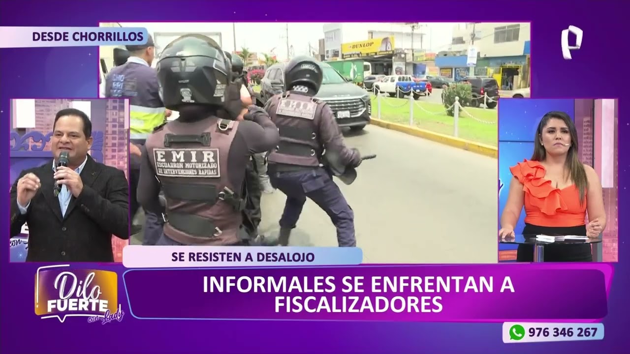 Chorrillos: Informales se enfrentan a fiscalizadores durante operativo