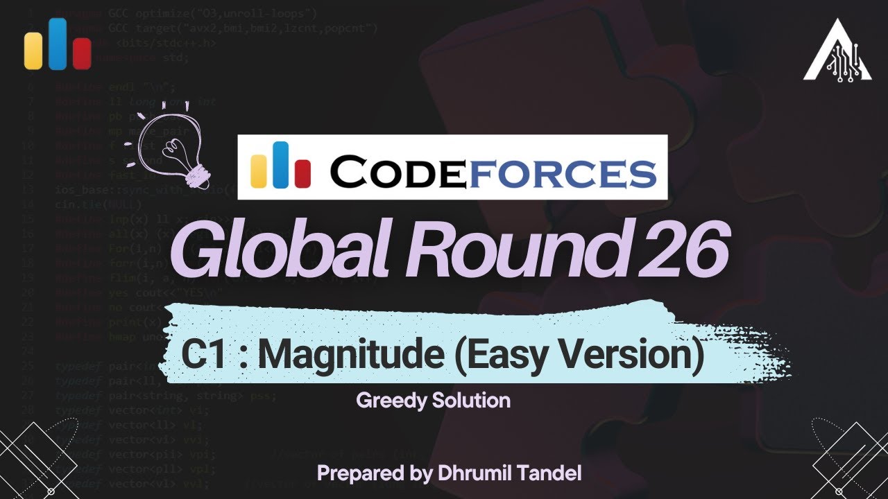 Codeforces Global Round 26 C1 - Magnitude Easy Version