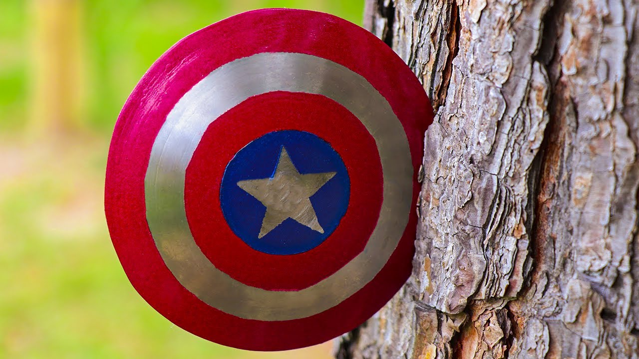 Fiz um MINI ESCUDO de TITÂNIO do CAPITÃO AMÉRICA