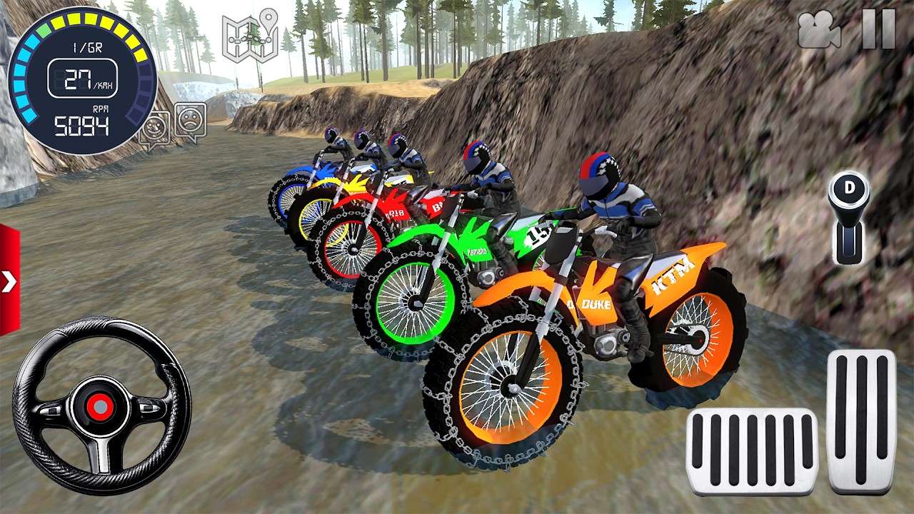 Гонки на мотоцикле Мотокросс Внедорожный симулятор 3D #2 - Offroad Outlaws Android Мобильный гейм...