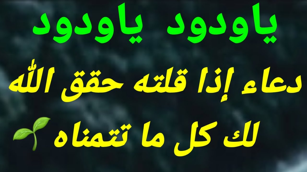 في الساعة التي لايرد فيها سائل دعاء ياودود ياودود يصنع المعجزات دعاء إذا قلته حقق الله لك ما تتمناه 