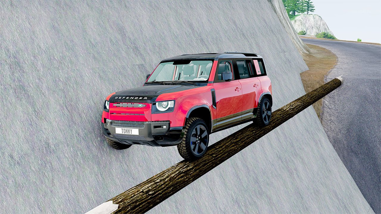 Mobil vs Log Bridge #10 - BeamNG Drive