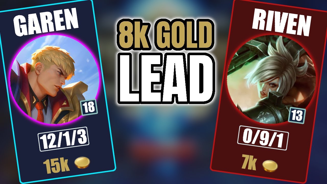 Simple Champion, INSANE Carry | Garen 8k Gold Lead vs Riven