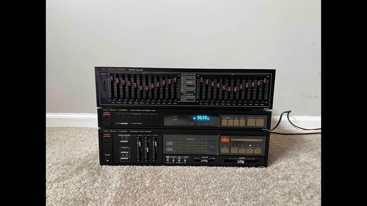 Fisher Home Stereo System FM-275 Radio Tuner, CA-275 Integrated Amplifier, EQ-275 Graphic Equalizer