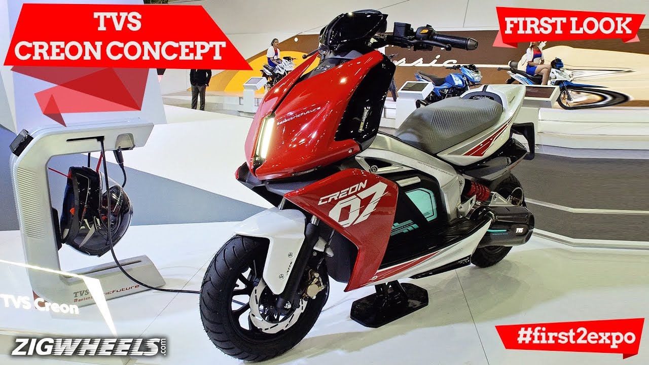 TVS Creon Concept | First Look | Auto Expo 2018 | ZigWheels.com