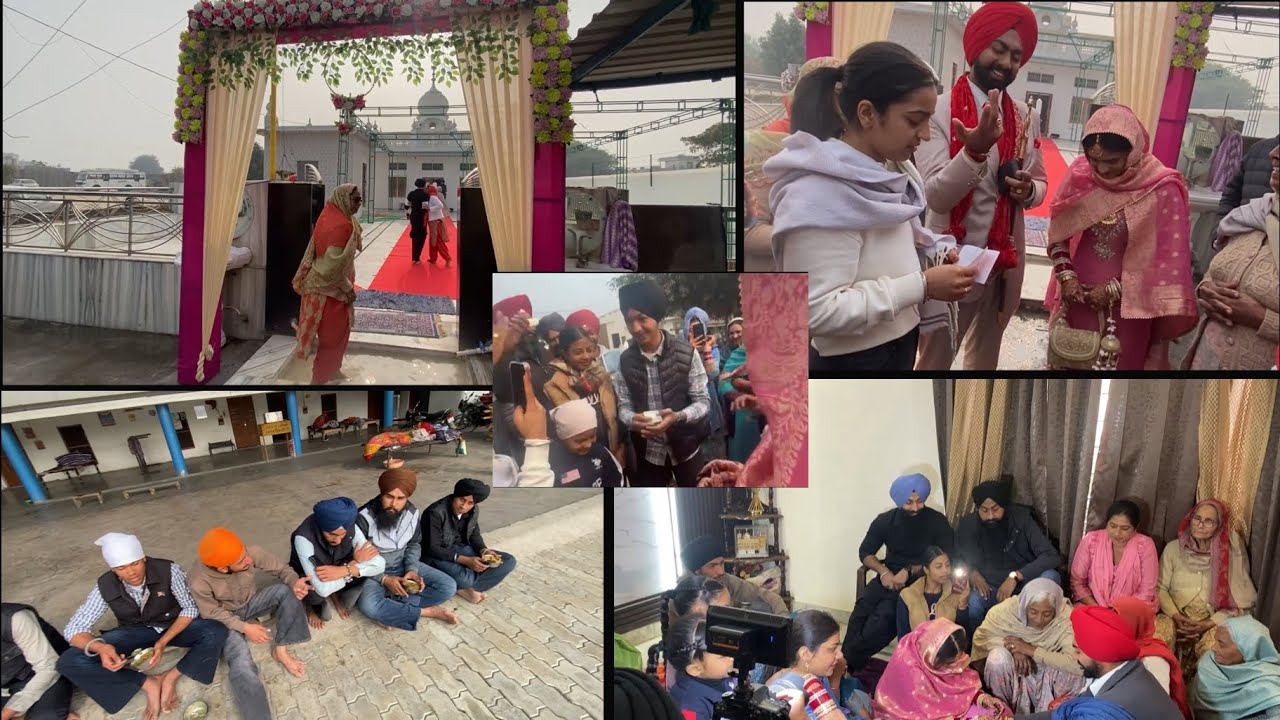 ਸਾਰਾ ਪਰਿਵਾਰ ਵੀਰ ਤੇ ਭਾਬੀ ਜੀ ਨਾਲ ਗੁਰਦੁਆਰੇ ਸਾਹਿਬ ਮੱਥਾ ਟੇਕਣ ਗਏ।
