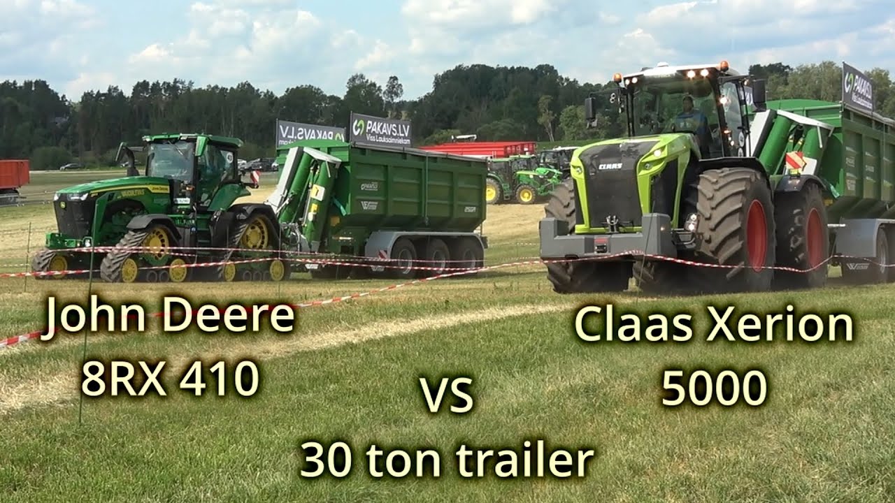 John Deere 8RX 410 vs Claas Xerion 5000 / Big Agriculture Tractors