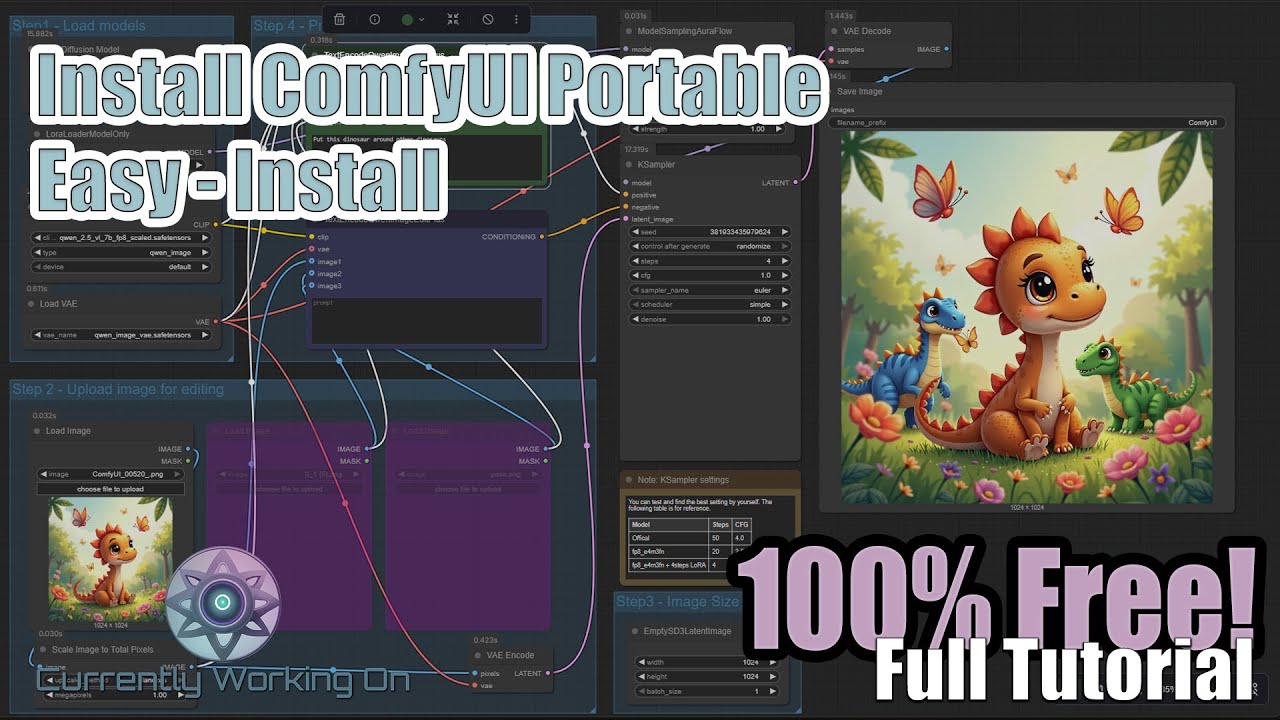🚀 ComfyUI Easy Install Guide (2025) &mdash; Full Setup & First Workflow Tutorial