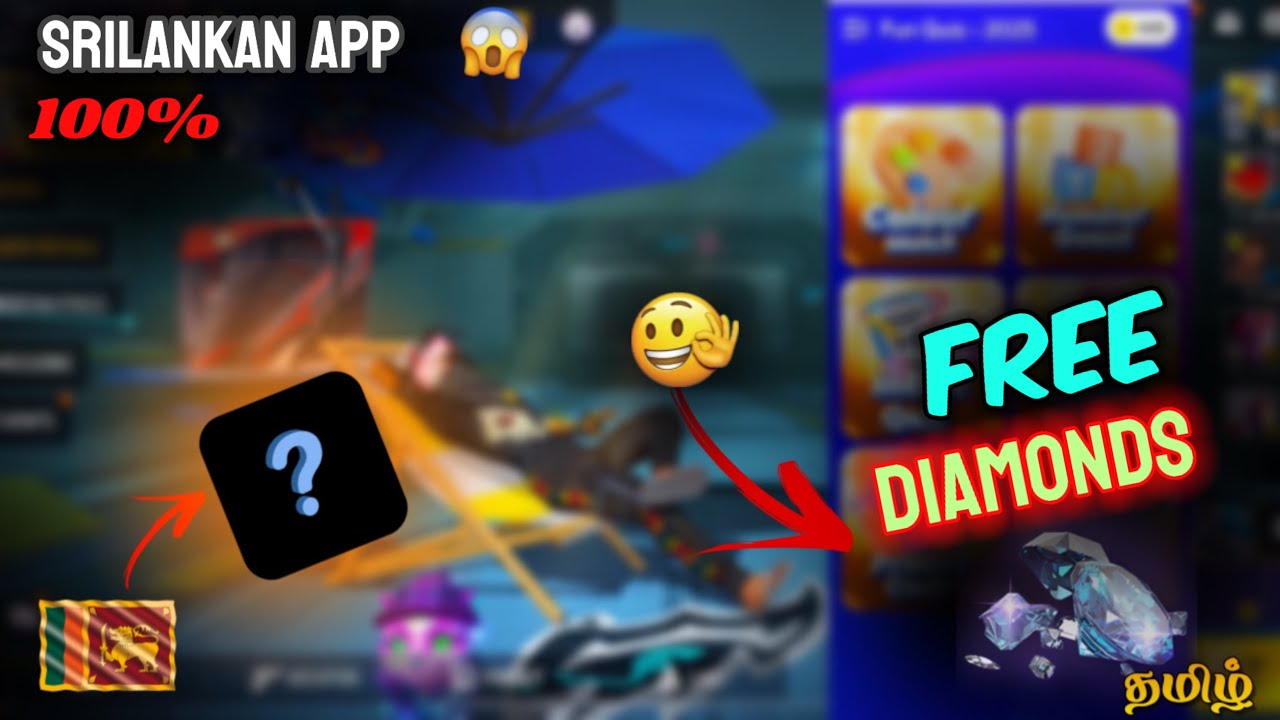 FREE DIAMONDS 💎 APP தமிழில்…😱🇱🇰|| Srilanka working ஆகுமா…😱#freefire #video #srilanka