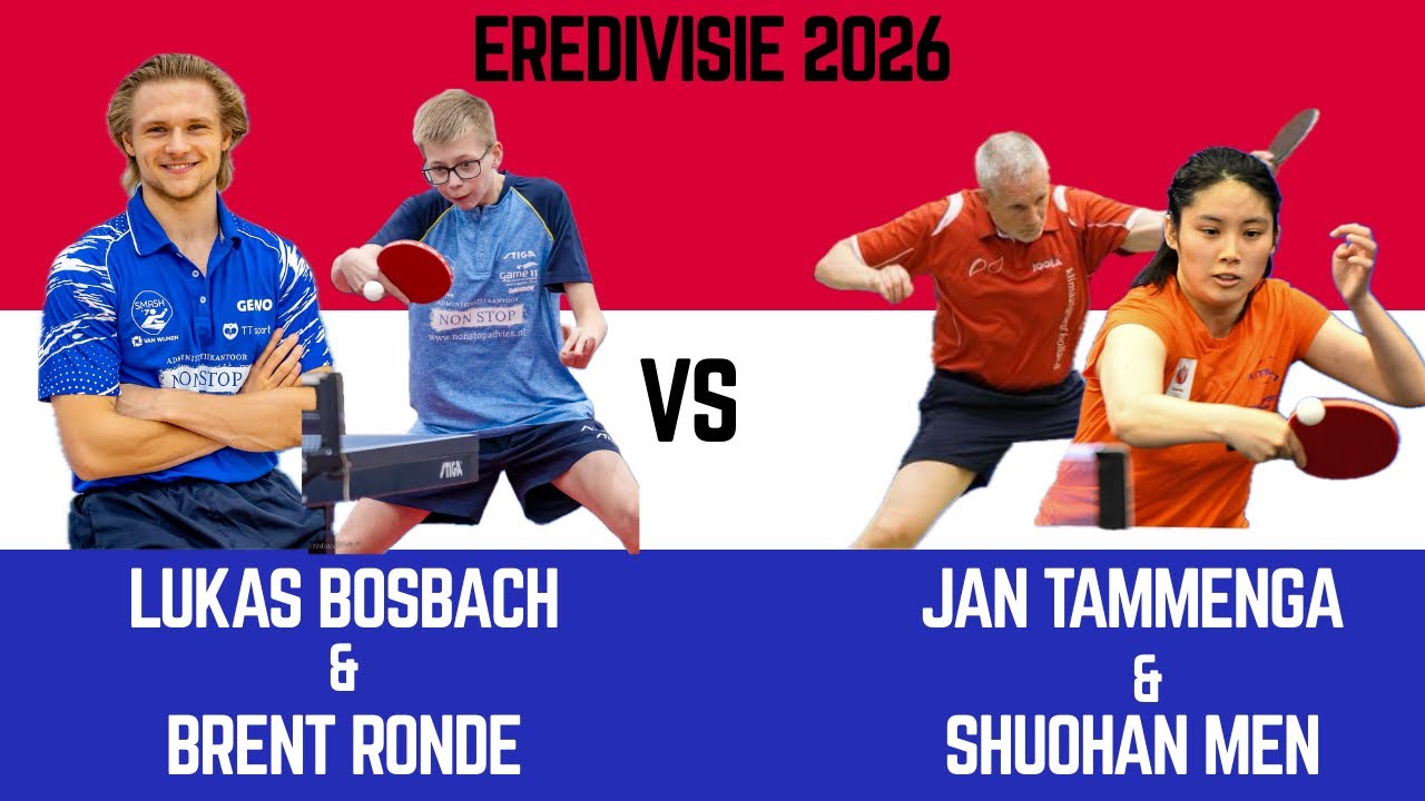 Brent Ronde / Lukas Bosbach - Shuohan Men / Jan Tammenga | Eredivisie 2026