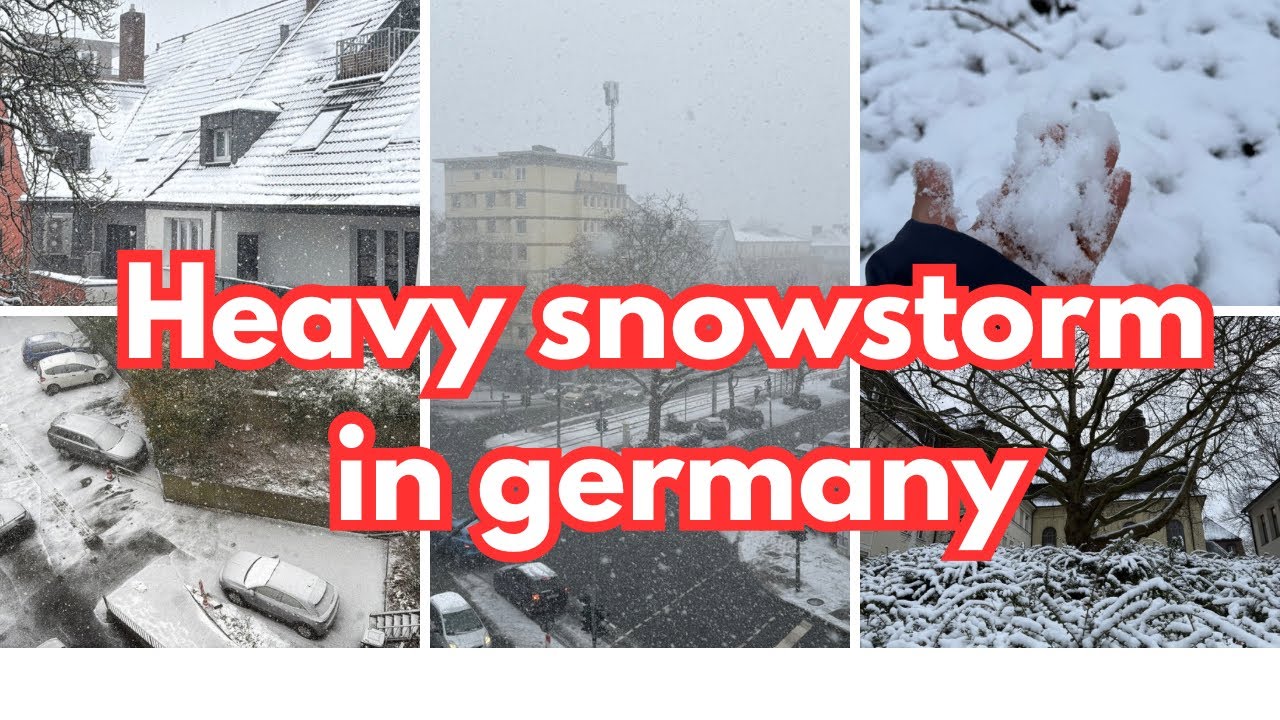 SNOWSTORM IN EUROPE❄️❄️❄️😳😳😳|HEAVILY SNOWING IN GERMANY 🇩🇪 
