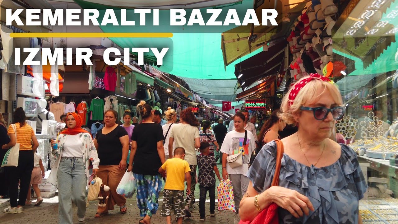 [4K] Izmir Kemeralti Bazaar Walking Tour | Turkey Travel 2022 | İzmir Kemeraltı Çarşısı